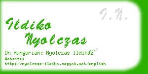 ildiko nyolczas business card